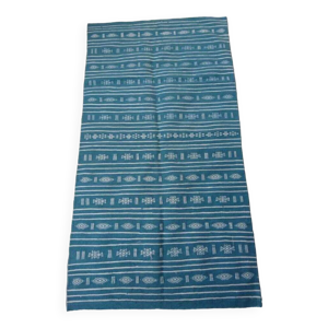 Tapis kilim bleu et blanc