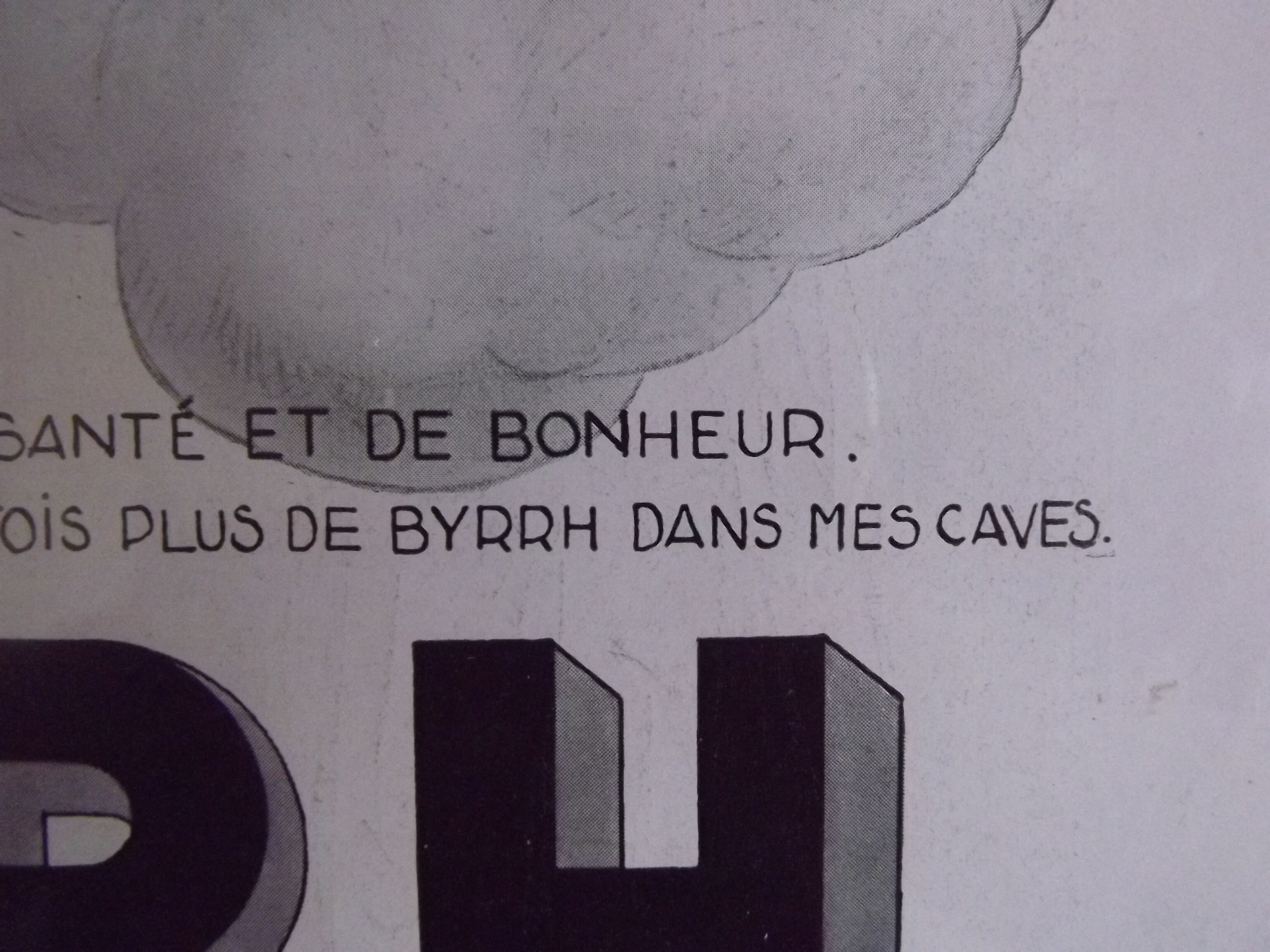 Affiche pub papier Byrrh 1937 par LG