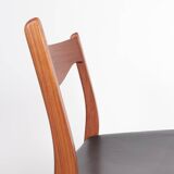 Teak and leather chairs by Arne Wahl Iversen for Glyngøre Stolefabrik, 1960