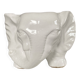 Vintage elephant cache pot in glazed ceramic