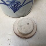 Beige and blue teapot