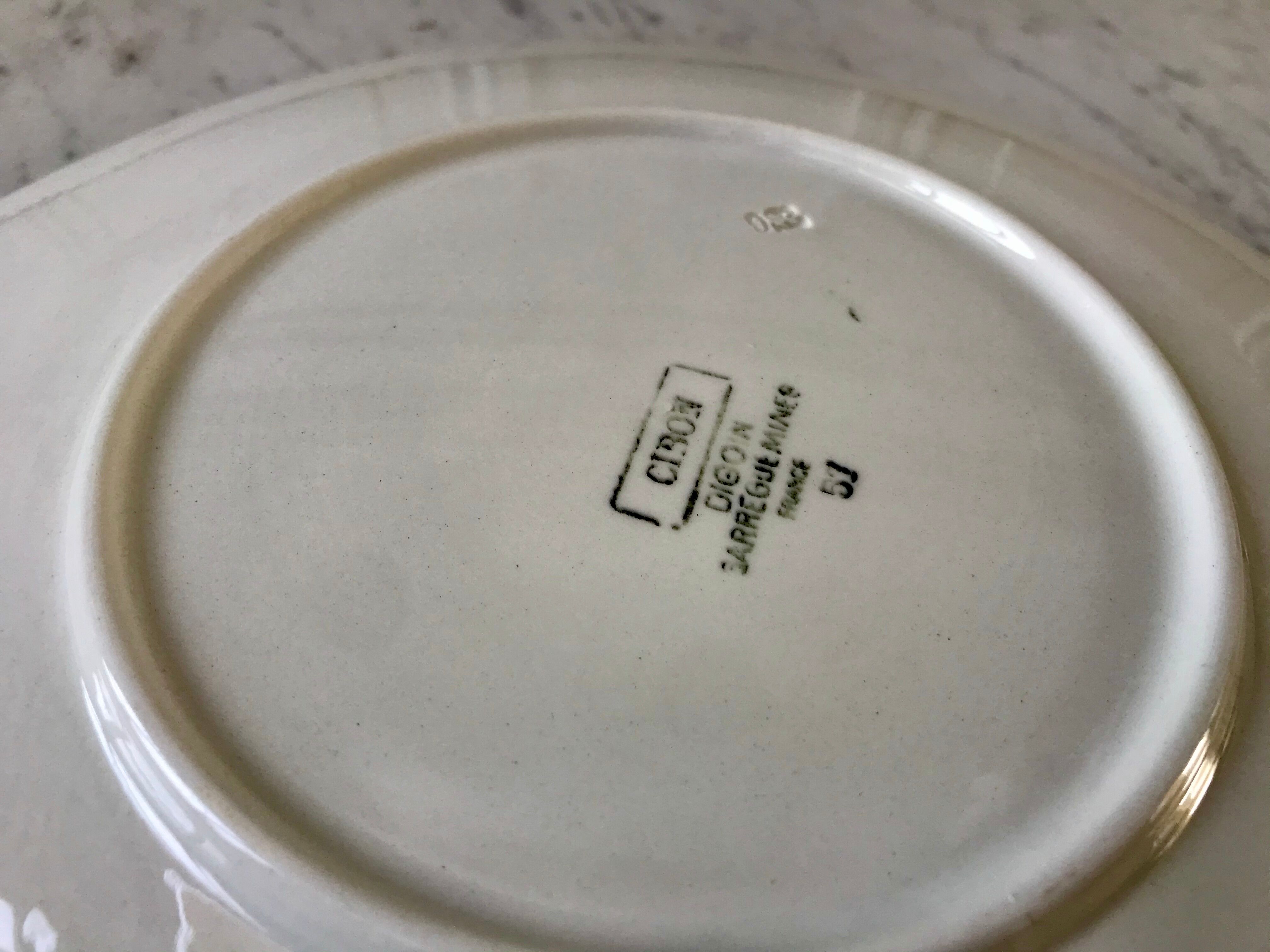 cake dish Digoin Sarreguemines model Cibon years 30-40