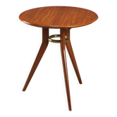 Table basse vintage en acajou et laiton, design Italie années 1950