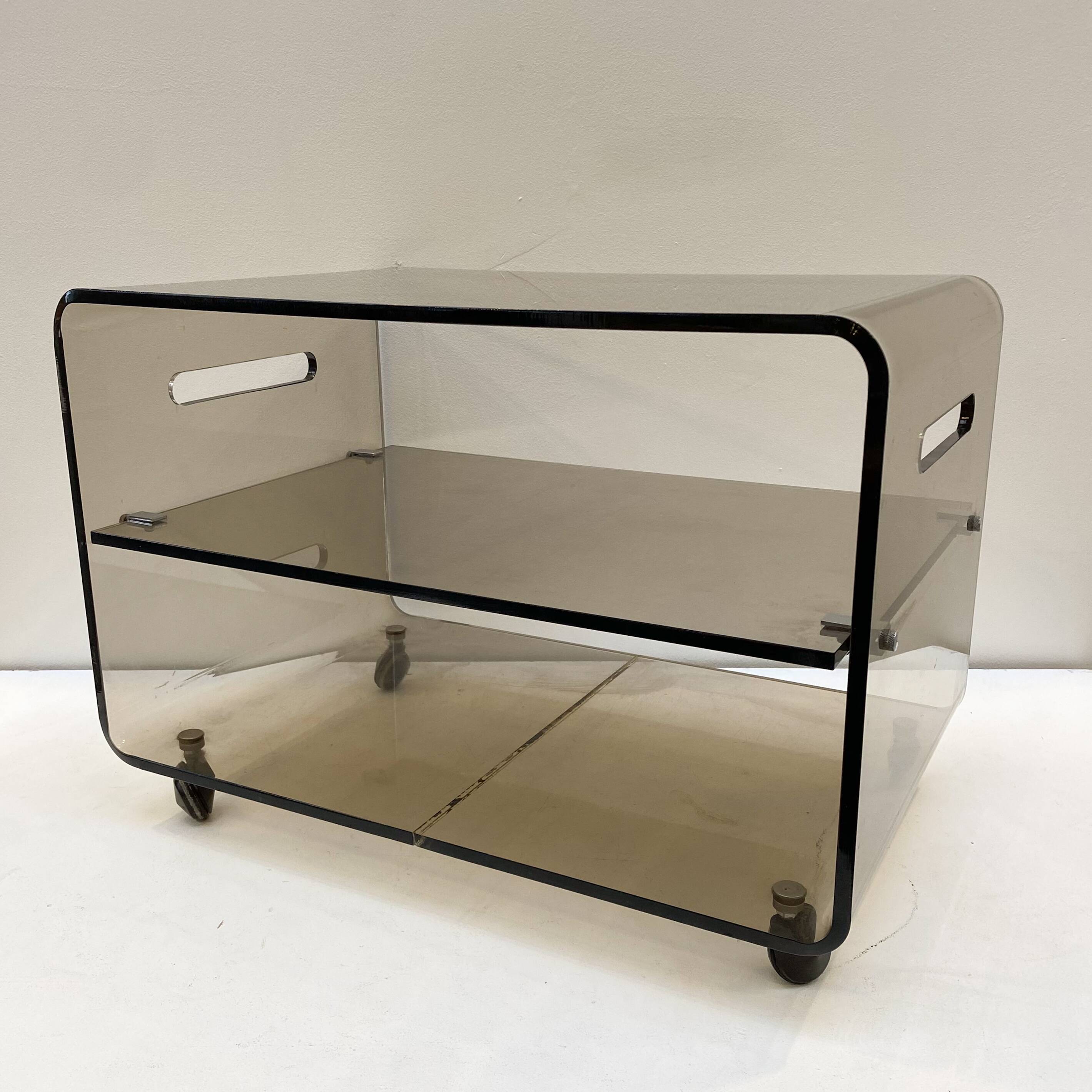 Roche Bobois smoked plexi coffee table
