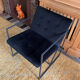 Cube velvet armchair