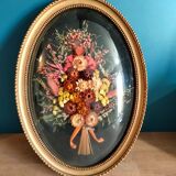 Frame domed dried flowers