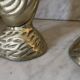 Pair of brass bookends, sculptural swans in Art Nouveau style.