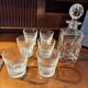 Service à whisky Saint-Louis modèle Manhattan Carafe et 6 gobelets cristal