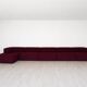 Canapé modulable COR 1970 bouclette bordeaux