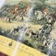 Vintage metal wastepaper basket hunting scene Bury Hunt