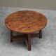 Dining table or Spanish centre table in solid wood and wrought iron from the mid-20th century.