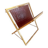 Vintage brass magazine rack