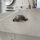 Meuble de métier enfilade patine blanche