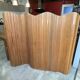 Baumann style wooden free-standing folding screen vintage 1950s