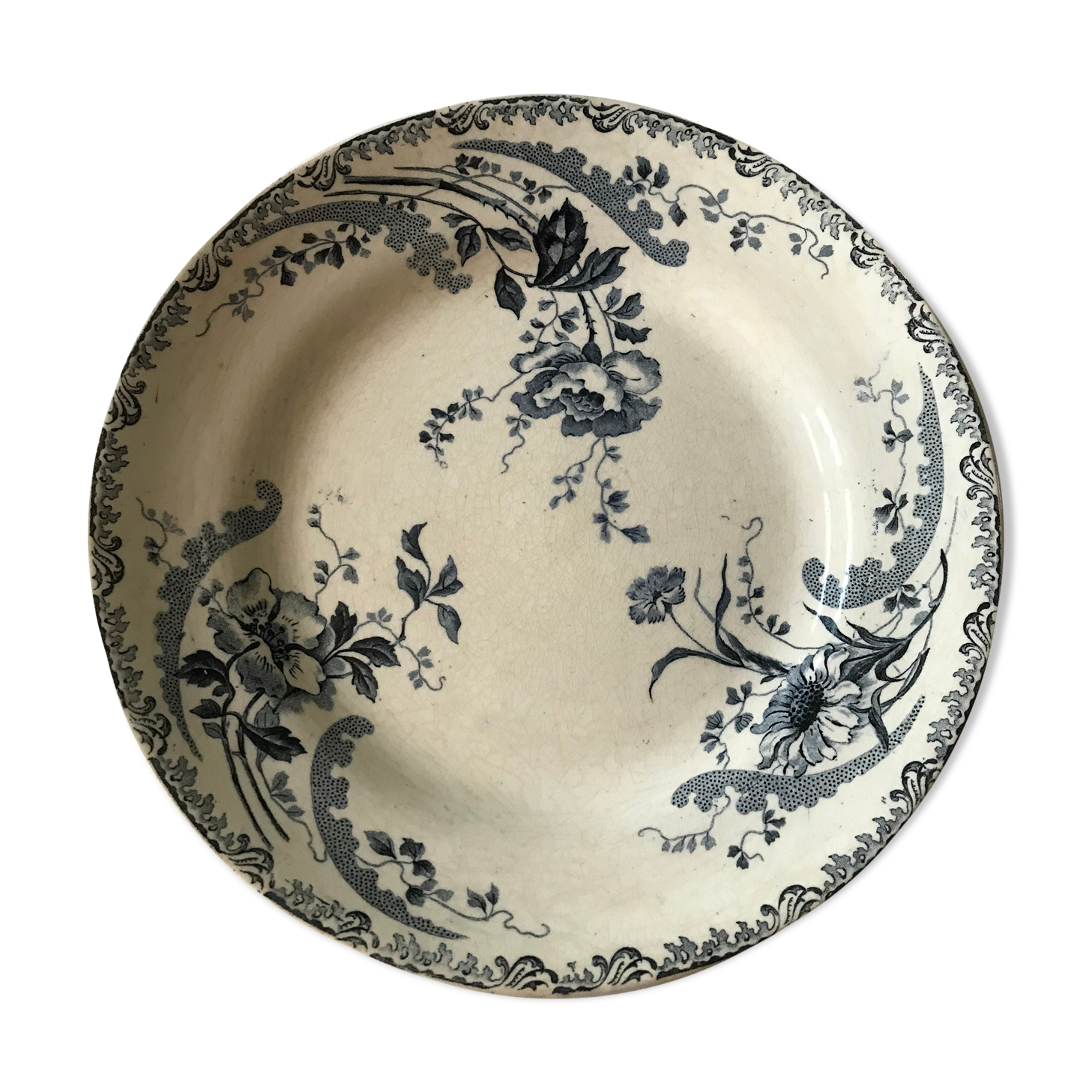 Lot of 6 flat plates "Terre de Fer" model Pornic