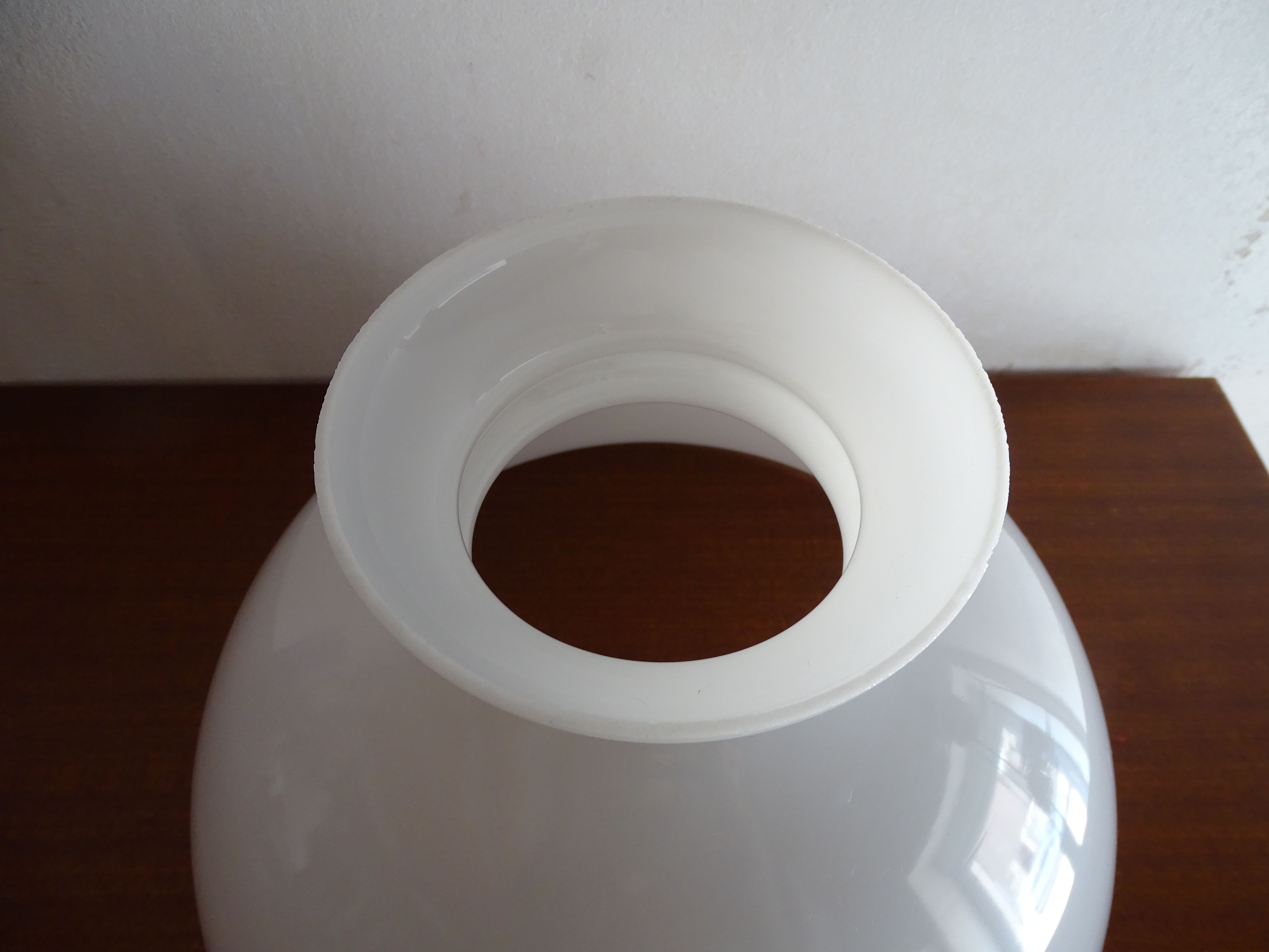 Opaline globe lampshade for vintage chandelier suspension 29.8 cm