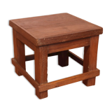 Old small Burmese teak workshop bedside table / ideal in a harness to put 1 plant or e