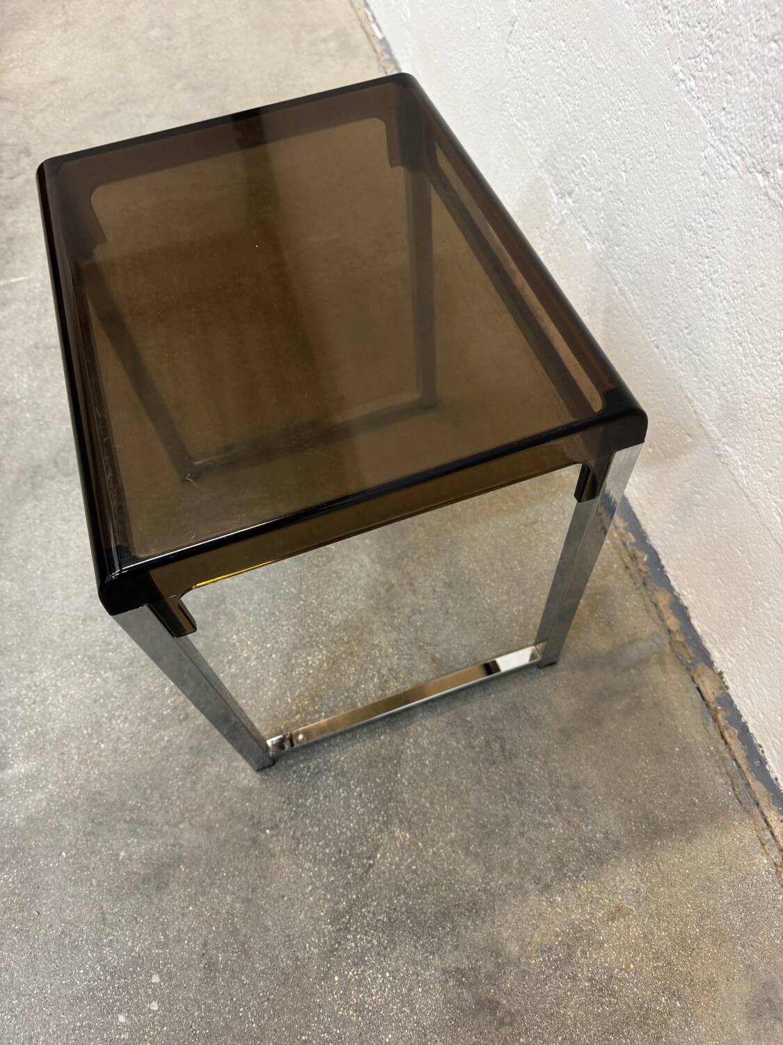 Side table attributed to Marc Berthier, 1970s.