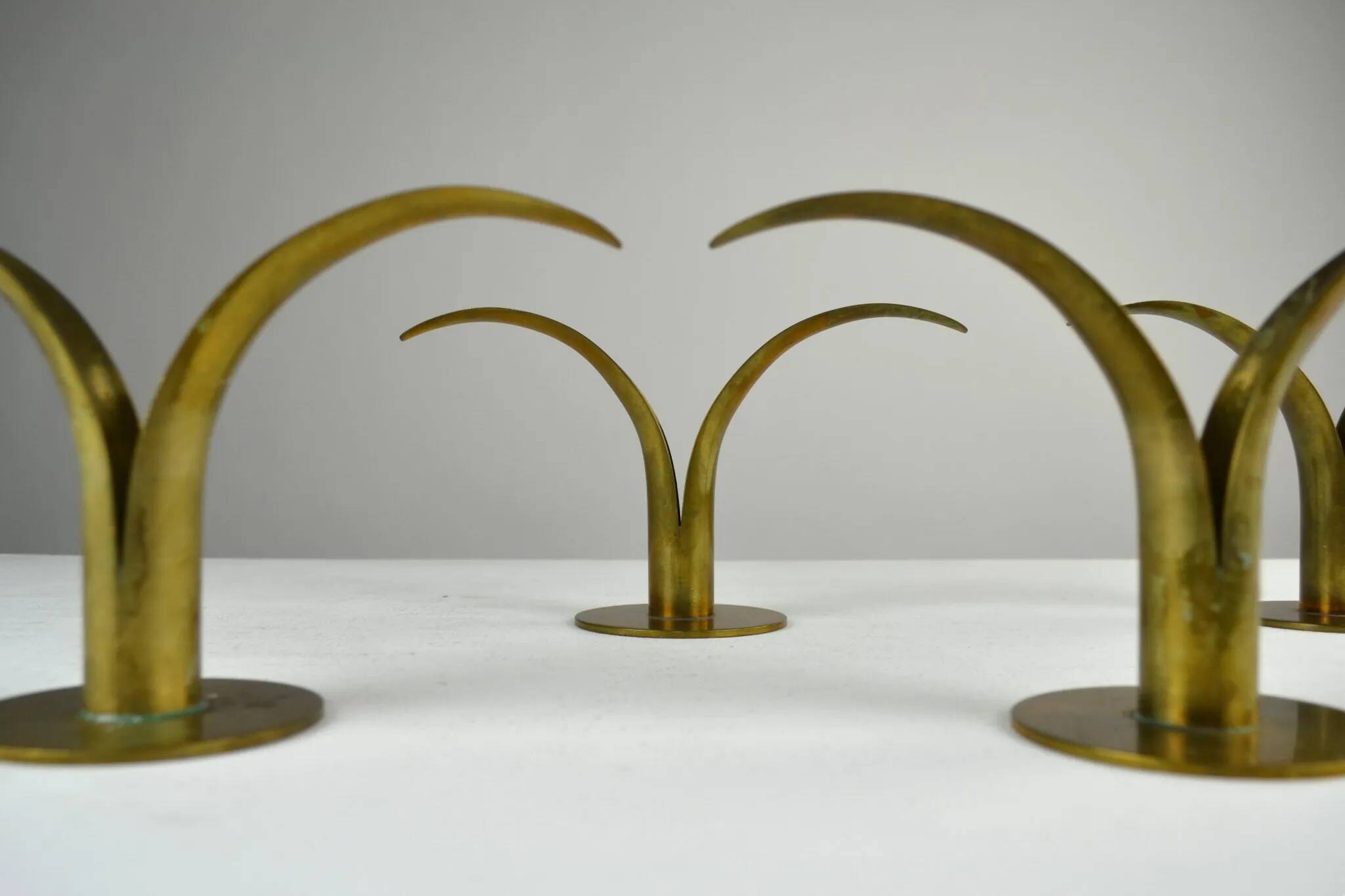 “Liljan” Candleholders — Ivar Ålenius-Björk for Ystad-Metall, Sweden, Late 1940s