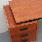1950s hairpin desk in teak from Netherlands
