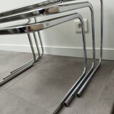 Chrome and Smoked Glass Nesting Tables