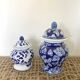 Set of 2 vintage ceramic ginger pots