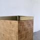 Woven wicker umbrella stand and brass Metal Linea Nova 1960