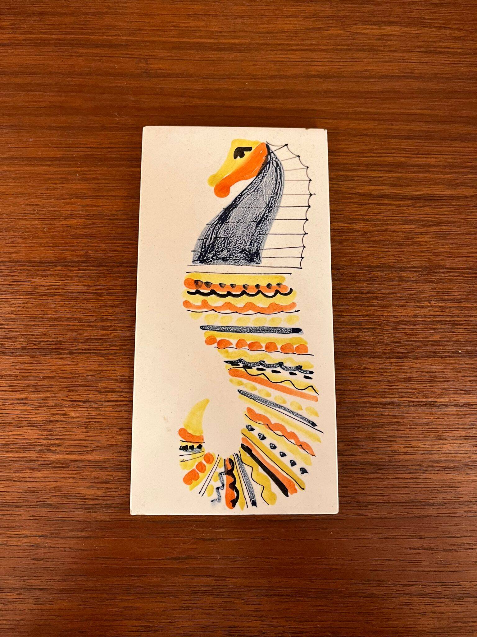 A ceramic tile by Roger Capron, made in France, Provence