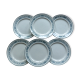 6 plates dessert in iron earth Moulin des loups model Pasteur