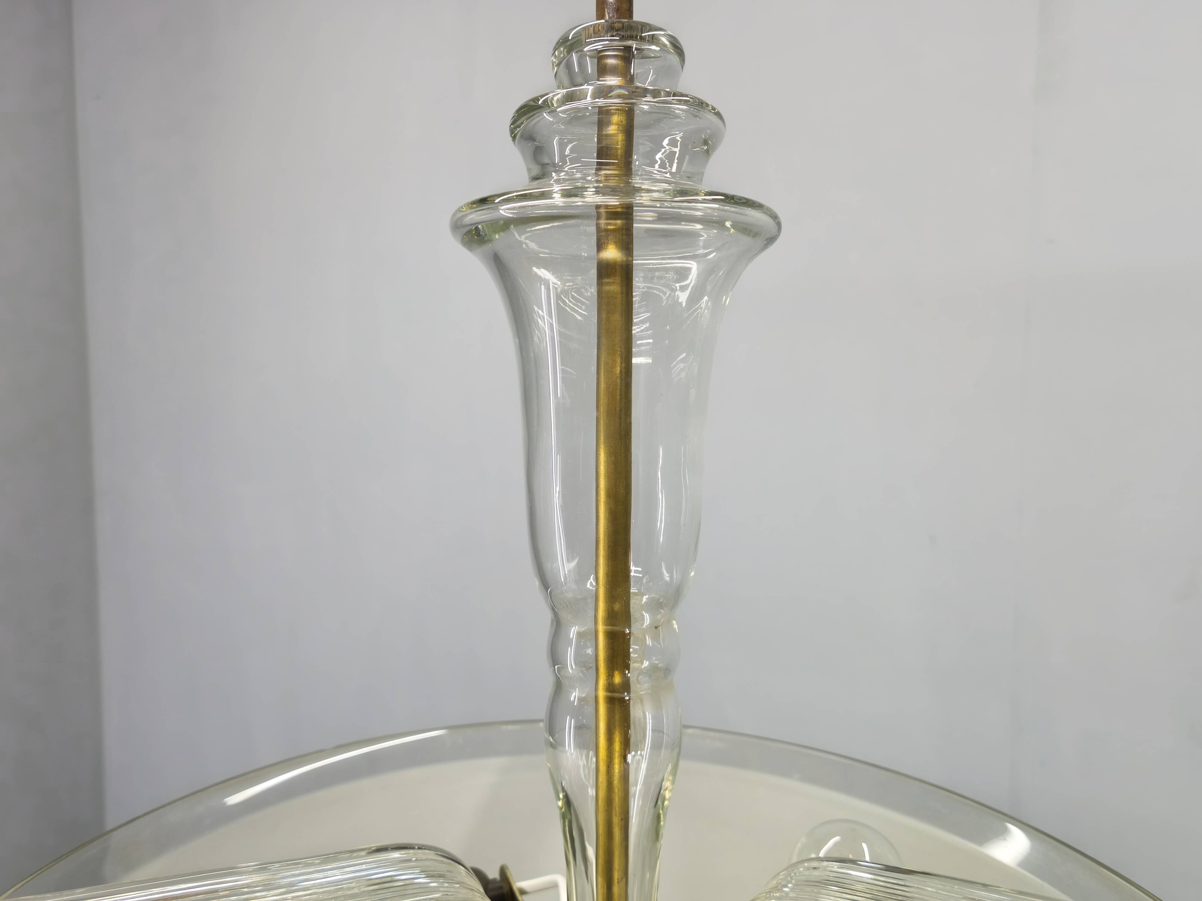 Art Deco lustre produced in Czechoslovakia during the 1940s.