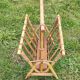 Vintage magazine rack in rattan and bamboo