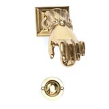 Brass hand-shaped door knocker, 1950s
