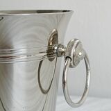 Small silver metal ice bucket