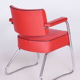Restored Bauhaus Armchair, Mauser, G. Rohde, Chrome, Leather, Germany, 1930s