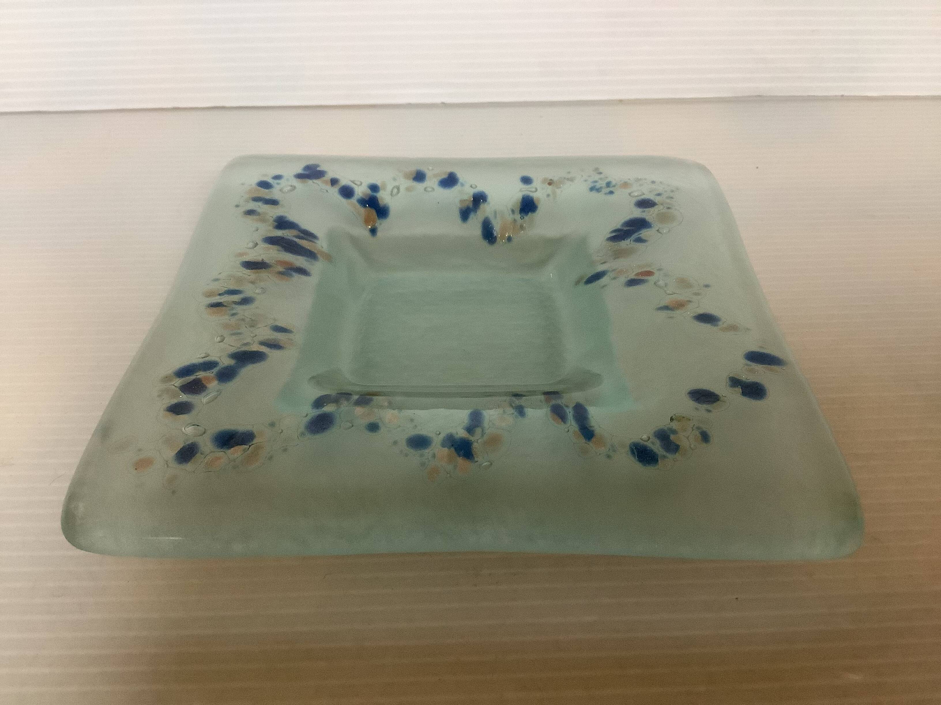 Baguier en pâte de verre pailletée