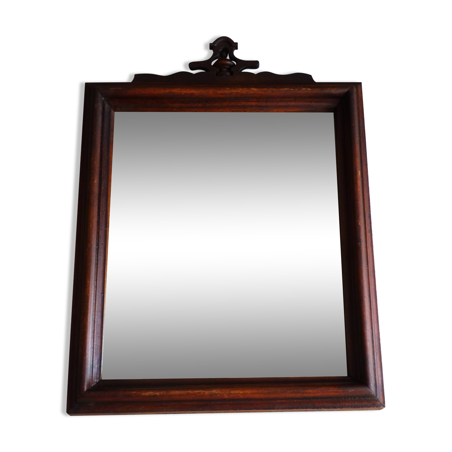 Antique Napoleon III style mercury mirror, Victorian wall mirror.