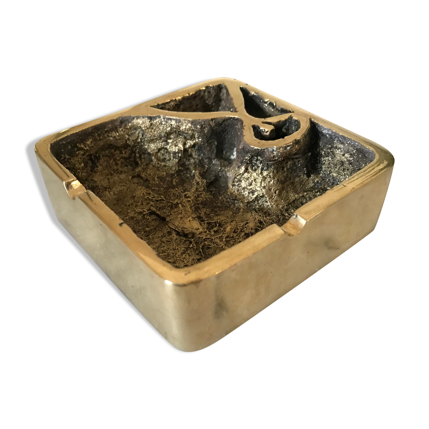 Solid brass ashtray