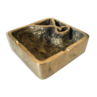 Solid brass ashtray