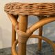 Vintage stool in rattan and woven wicker