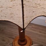 Umbrella lamp from the 70s in wood and fabric