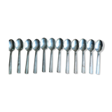 12 Soup spoons Ercuis in silver metal