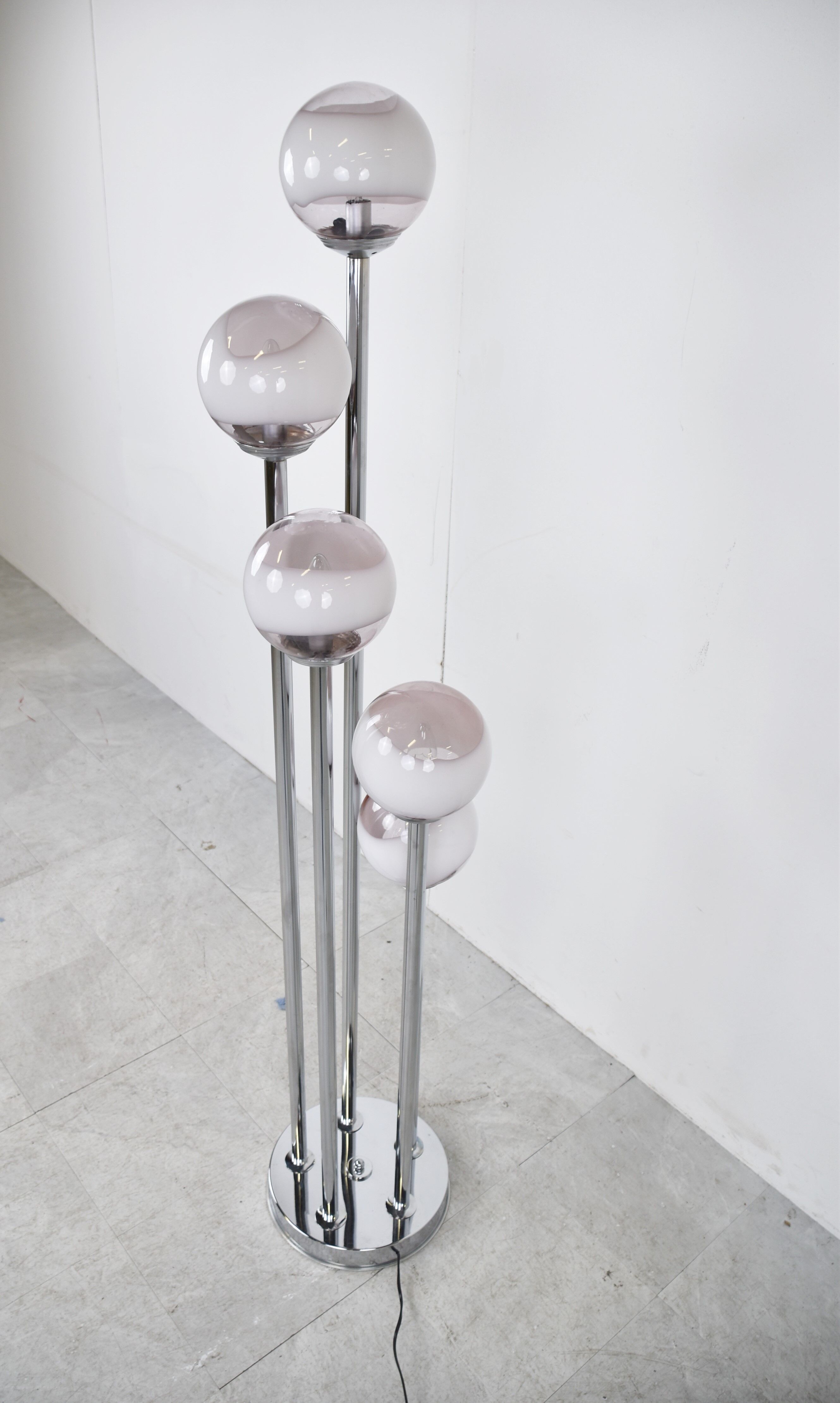 Vintage murano glass floor lamp, 1970s