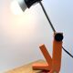 2 orange clamp lamps by revue, 1970