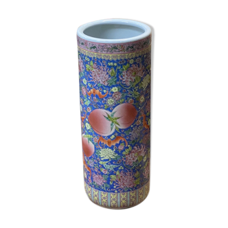 Floral-decorated earthenware umbrella holders - 1950s