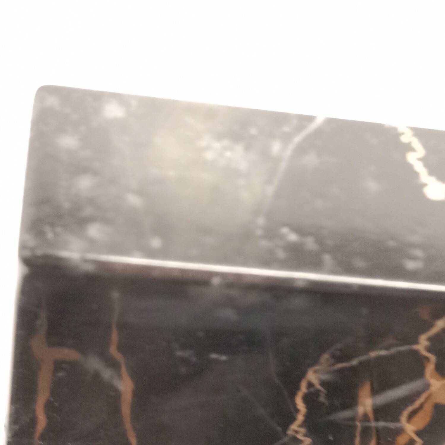 Art Deco Bookends of Doe Lying on Portor Marble