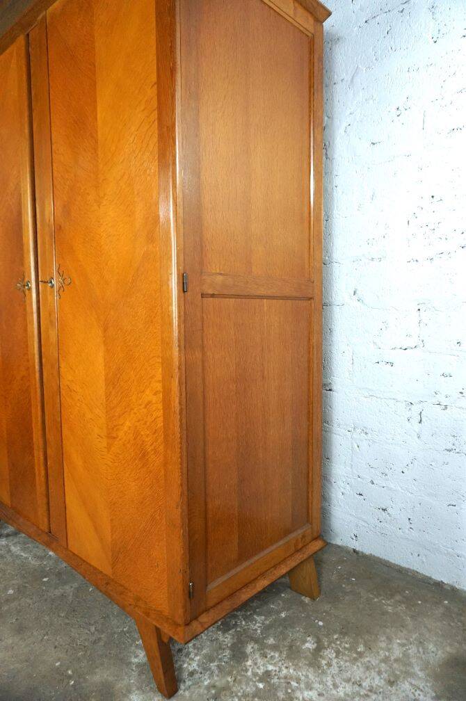 Vintage two-door wardrobe from the 50s, easy to assemble
