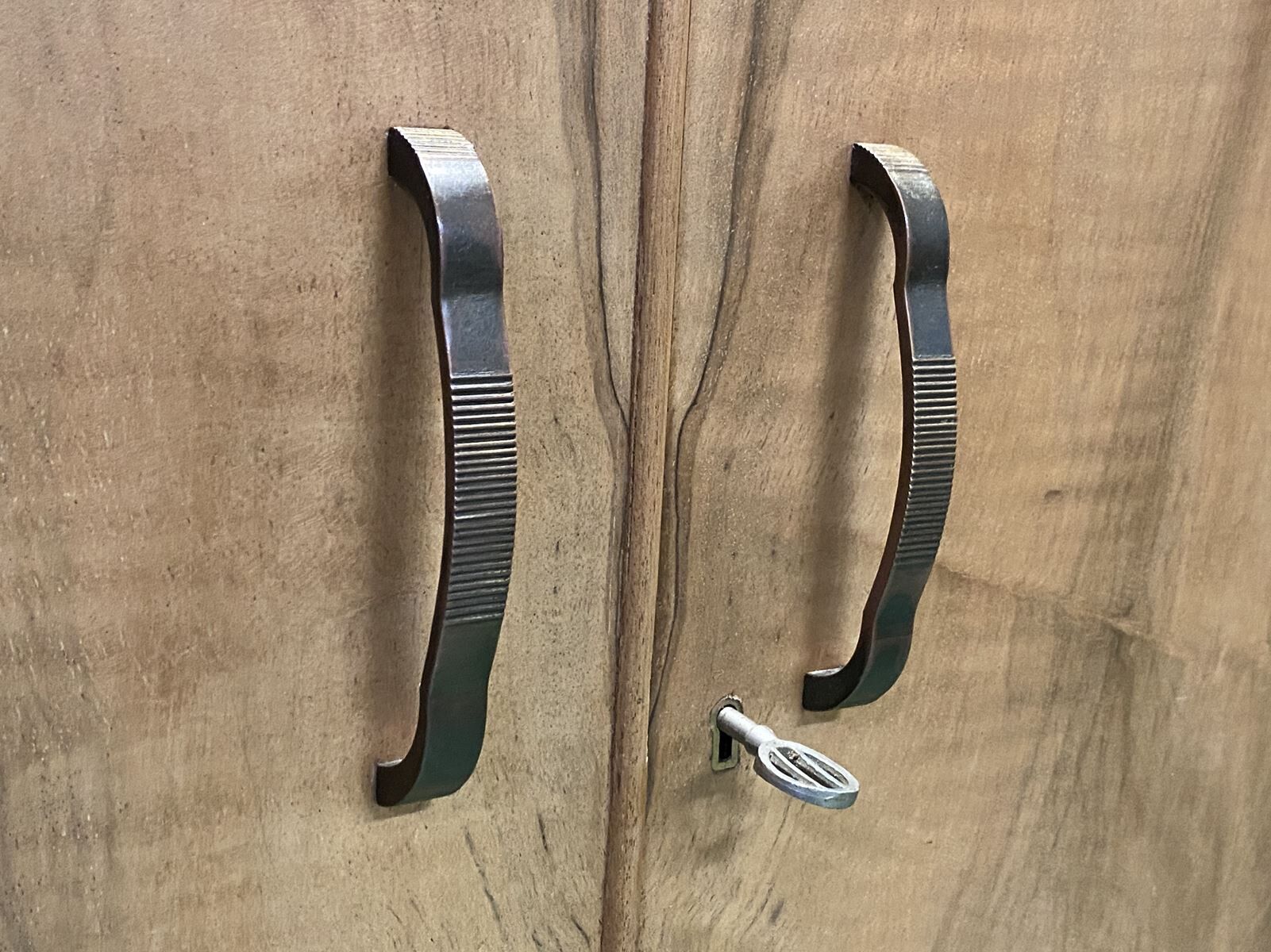 English Art Deco walnut penderie