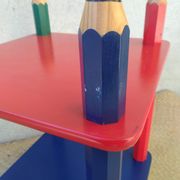 Pierre Sala pencil bedside table Clairefontaine collection 1980s
