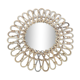 Miroir rond en rotin