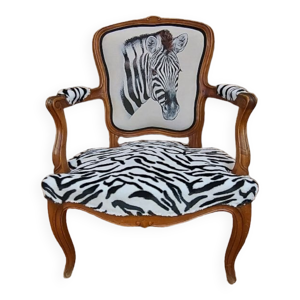 fauteuil louis XV zèbre